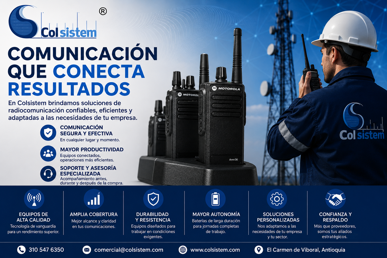 ¿Por Qué Elegir Colsistem para sus Soluciones de Radiocomunicación?